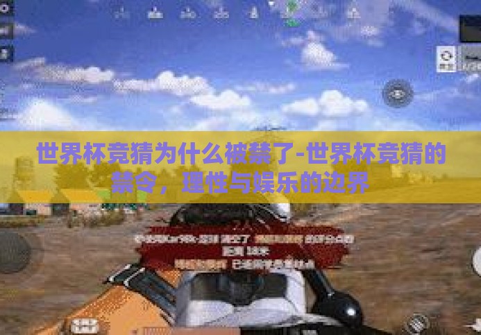 世界杯竞猜为什么被禁了-世界杯竞猜的禁令,理性与娱乐的边界 世界杯竞猜为什么被禁了-世界杯竞猜的禁令,理性与娱乐的边界