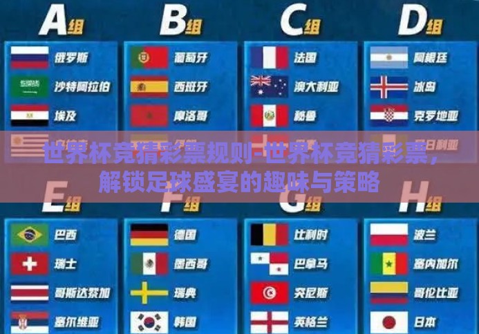 世界杯竞猜彩票规则-世界杯竞猜彩票,解锁足球盛宴的趣味与策略 世界杯竞猜彩票规则-世界杯竞猜彩票,解锁足球盛宴的趣味与策略