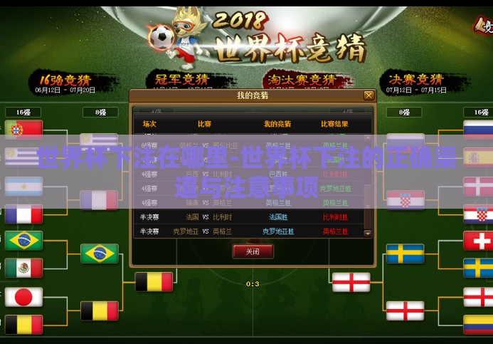 世界杯下注在哪里-世界杯下注的正确渠道与注意事项