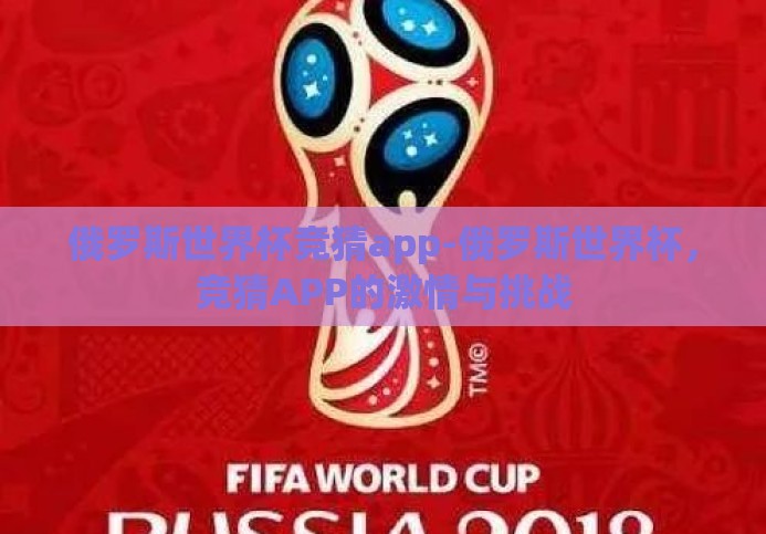 俄罗斯世界杯竞猜app-俄罗斯世界杯，竞猜APP的激情与挑战