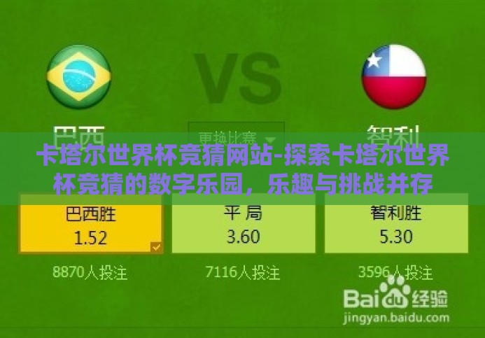 卡塔尔世界杯竞猜网站-探索卡塔尔世界杯竞猜的数字乐园，乐趣与挑战并存